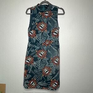 Aakaa  Chiffon Sleeveless Floral Dress Size M